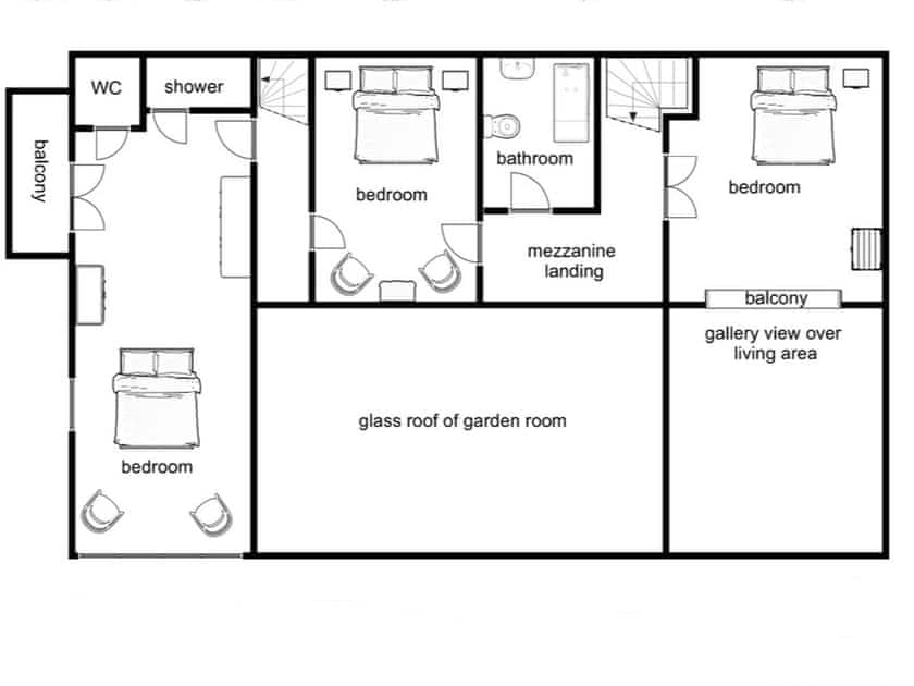 Floor plan. For layout reference purposes only  | Pistyll Bach - Eco Retreats, Capel Isaac