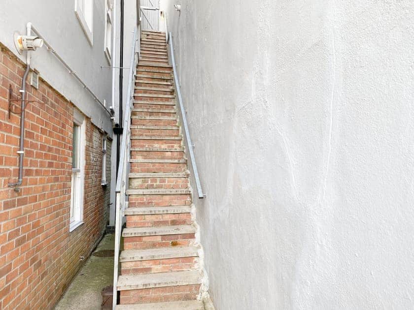 Steps down to apartment entrance  | Ockendon House Apartment A, Torquay