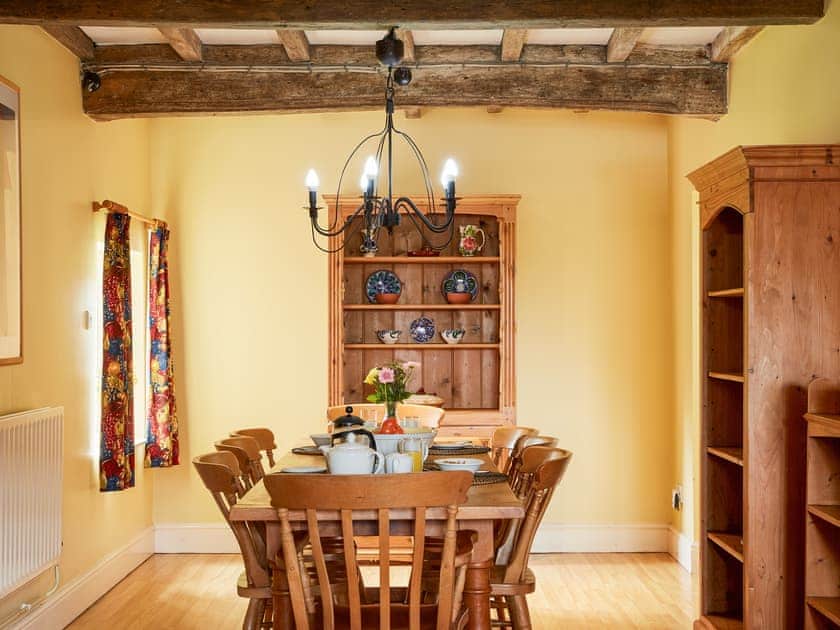 Dining room | The Farmhouse - Nether Burrows Farm, Kirk Langley, near Derby