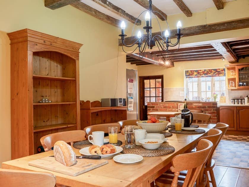 Dining room | The Farmhouse - Nether Burrows Farm, Kirk Langley, near Derby