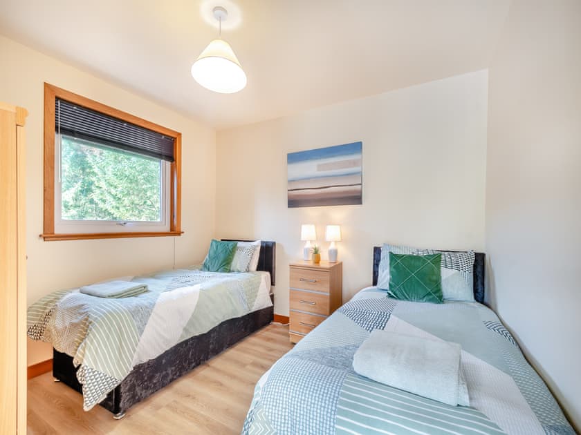 Twin bedroom | Woodrow - Cairnyard Holiday Lodges, Lochanhead, Beeswing