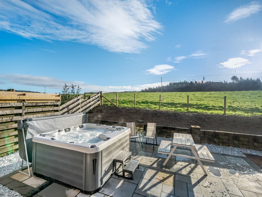Hot tub | Woodrow - Cairnyard Holiday Lodges, Lochanhead, Beeswing