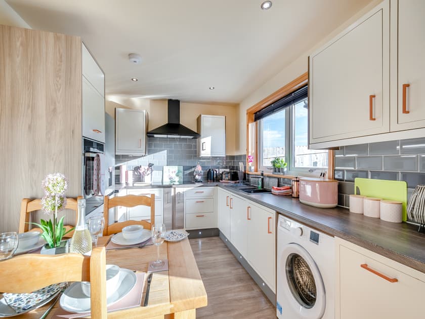 Kitchen/diner | Woodend - Cairnyard Holiday Lodges, Lochanhead, Beeswing