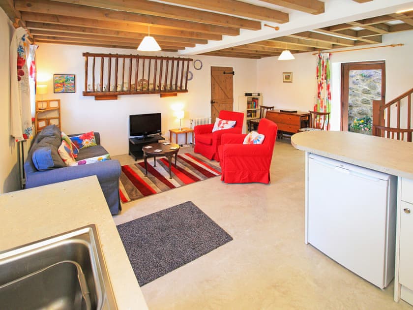 Open plan living space | Old Byre Cottage, Llanbedr, near Harlech