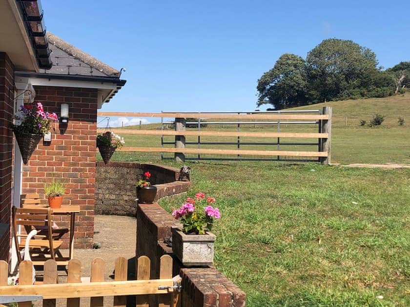 Outdoor area | Queen Bower Farm Lodge, Alverstone, near Sandown