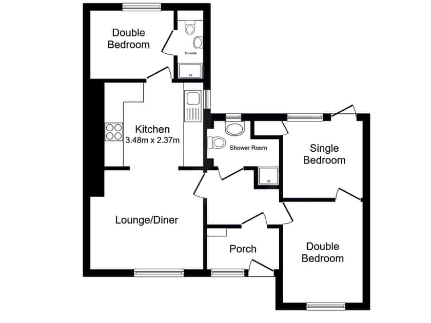 Floor plan | Queen Bower Farm Lodge, Alverstone, near Sandown