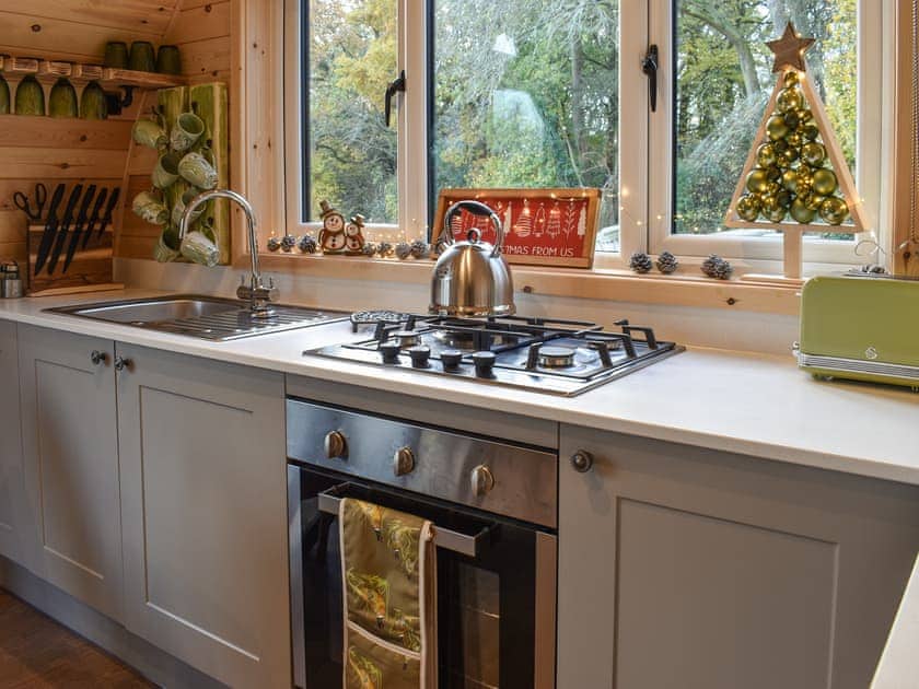Kitchen area | Lakeview Lodge - Hillcroft Farm Pods, Crowhurst