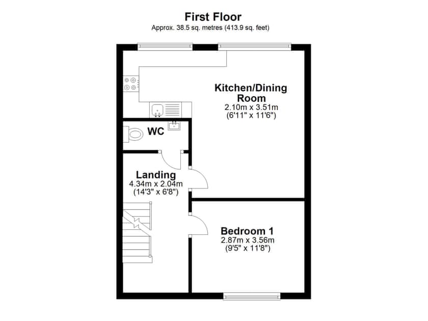 Floor plan | Bakers Yard, Wells-next-the-Sea