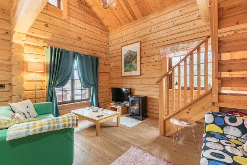 Living area | Ty Ceirios - Dwr Y Felin Log Cabins, Carno