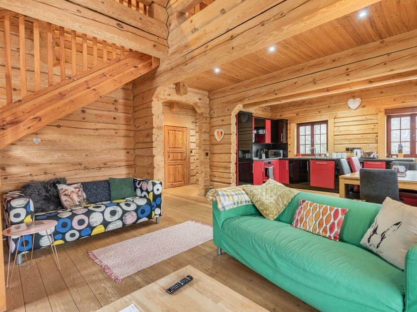 Living area | Ty Ceirios - Dwr Y Felin Log Cabins, Carno