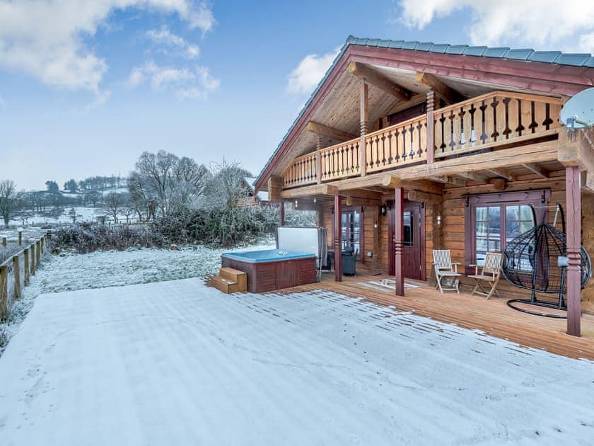 Exterior | Ty Afal - Dwr Y Felin Log Cabins, Carno