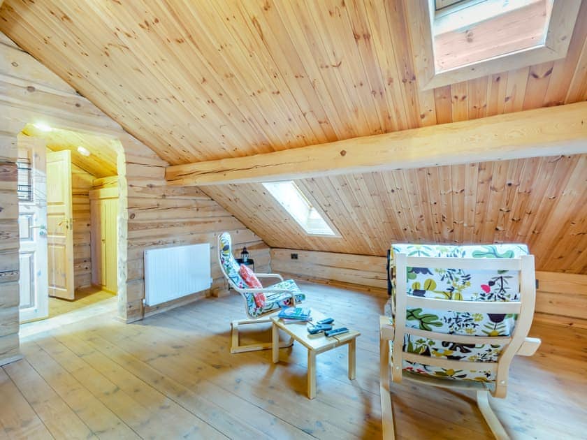 Upstairs mezzanine  | Ty Afal - Dwr Y Felin Log Cabins, Carno