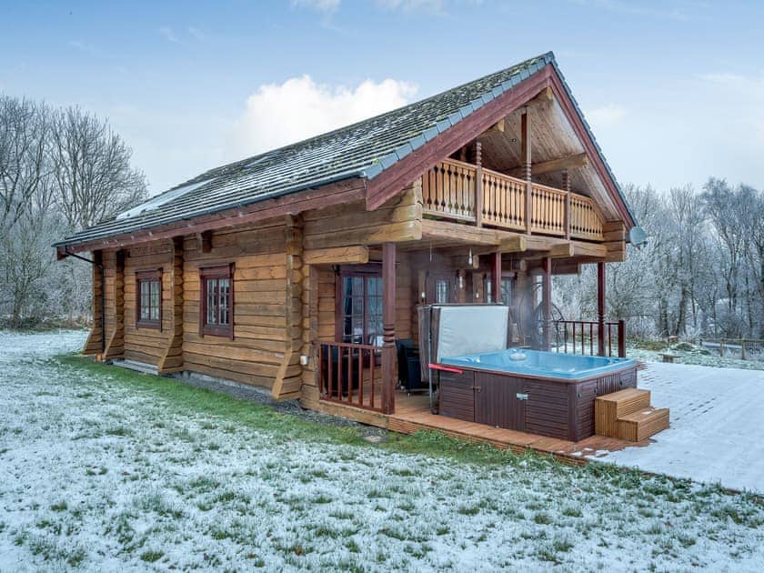 Exterior | Ty Afal - Dwr Y Felin Log Cabins, Carno