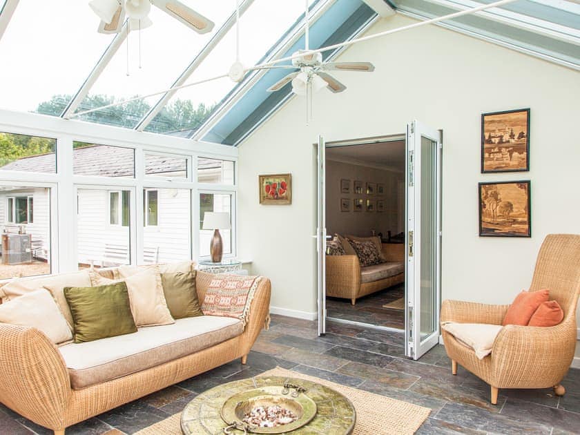 Conservatory | The Lodge - Marshwood Manor Cottages, Bettiscombe, near Lyme Regis