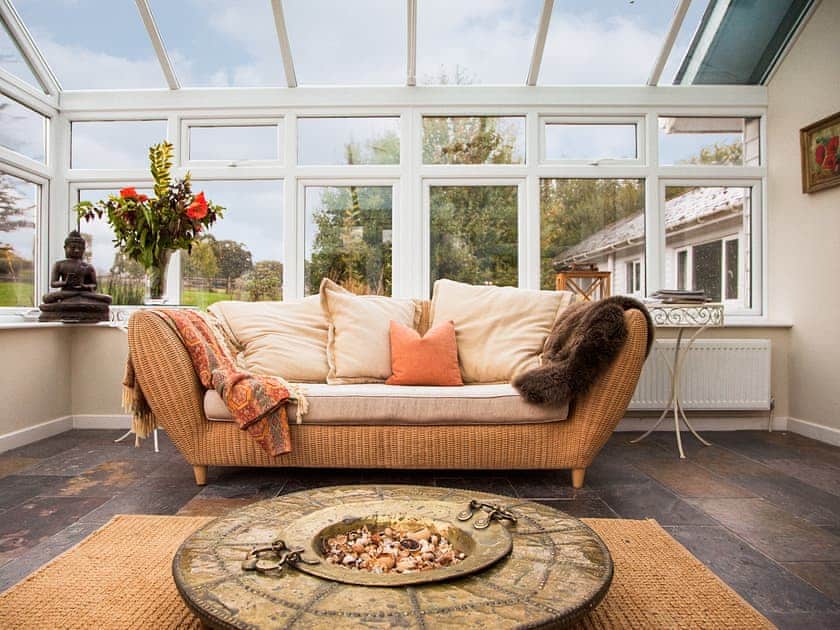 Conservatory | The Lodge - Marshwood Manor Cottages, Bettiscombe, near Lyme Regis