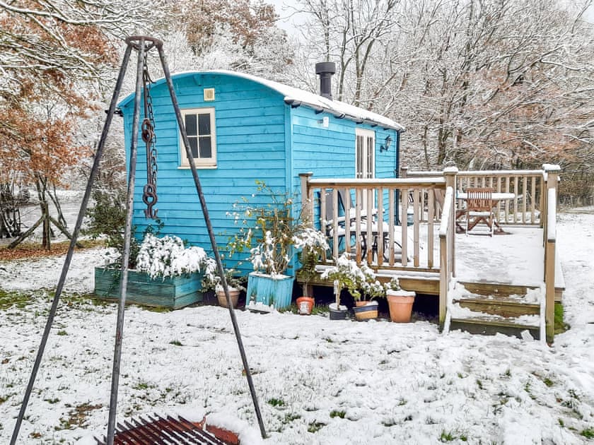 Exterior | The Shepherd’s Hut at Calvesfield Shaw - Chilsham Farm Nurseries, Herstmonceux, near Hailsham