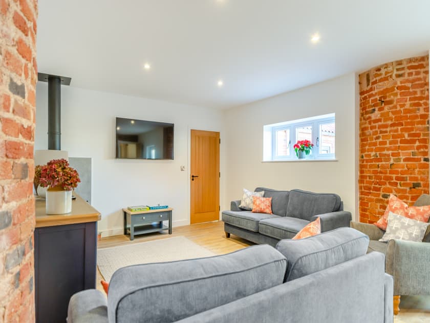 Living area | The Milling Shed - Little Corkhill Farm Holidays, Newark