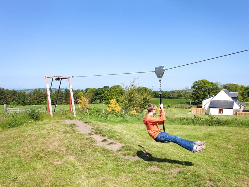 Children’s play area | One Eden Cottage - Williamscraig Holiday Cottages, Linlithgow