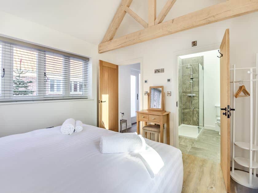Double bedroom | The Cowshed - Little Corkhill Farm Holidays, Newark
