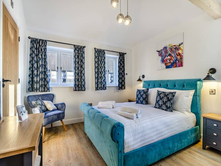 Double bedroom | The Cowshed - Little Corkhill Farm Holidays, Newark