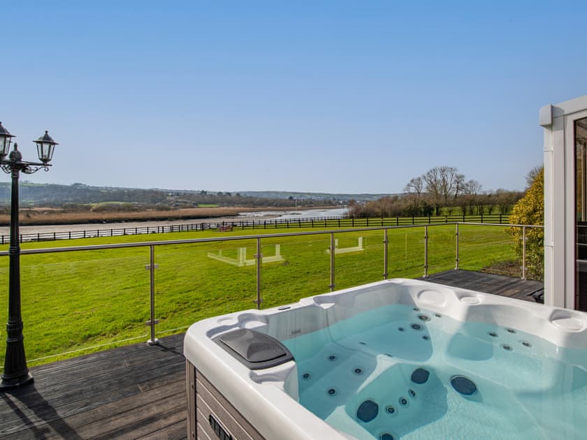 Hot tub | Y Dorlan, Llangoedmor near Cardigan