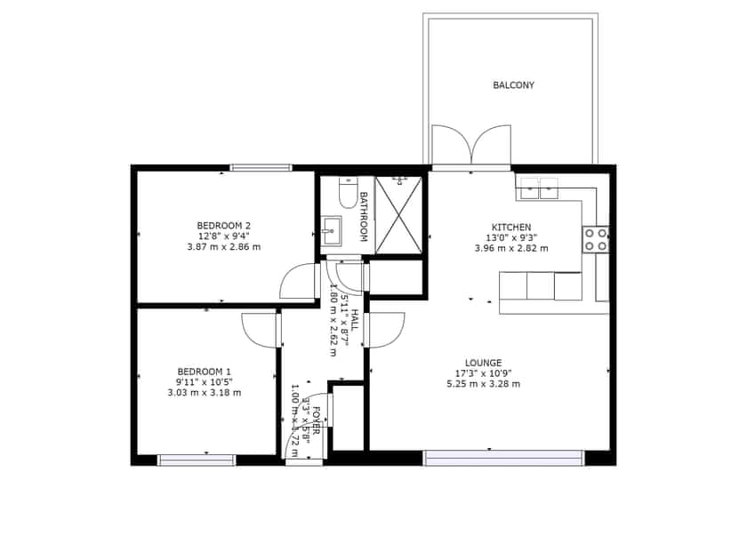 Floor plan-Annex | Y Dorlan, Llangoedmor near Cardigan