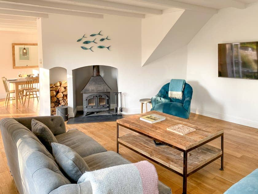 Tastefully furnished living area | Barn Cottage, St Mawgan