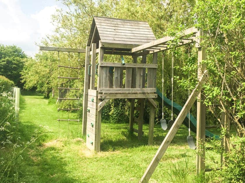 Children’s play area | The Organic Cabin - Feltham’s Farm, Horsington Marsh, near Templecombe