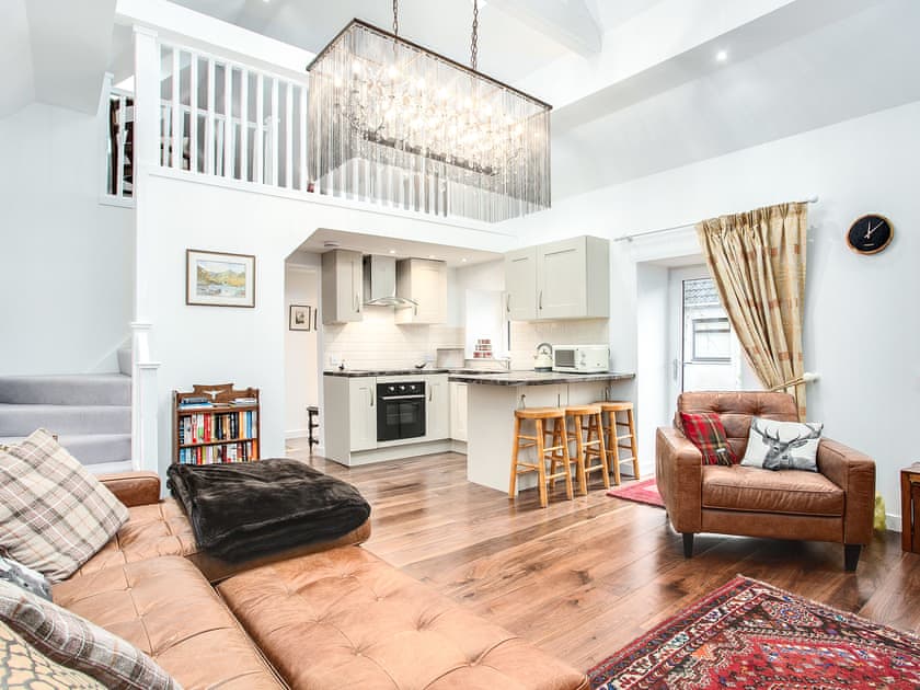 Open plan living space | The Old Barn - Blinkbonny Cottages, Auchtermuchty