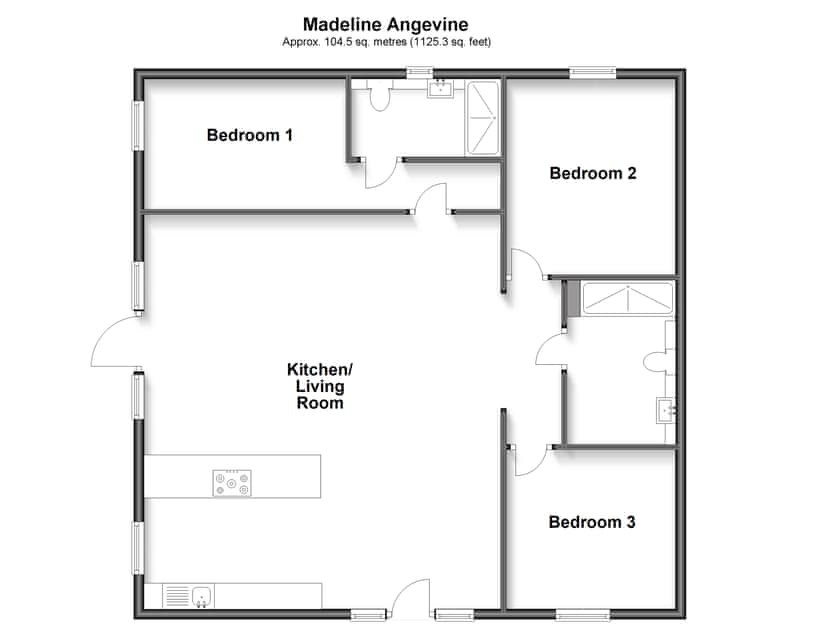 Floor plan | Madeline Angevine - Rossiter’s Vineyard Barn, Wellow, near Yarmouth