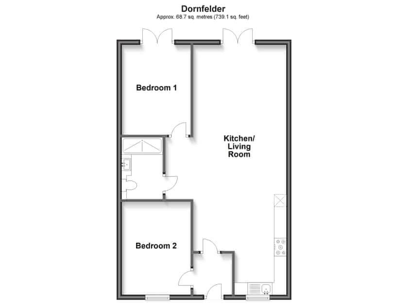 Floor plan | Dornfelder - Rossiter’s Vineyard Barn, Wellow, near Yarmouth