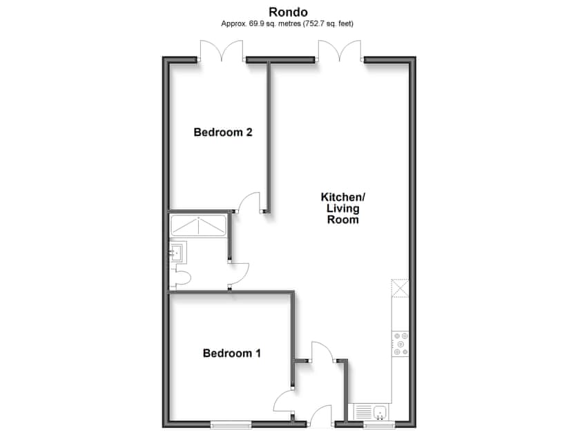 Floor plan | Rondo - Rossiter’s Vineyard Barn, Wellow, near Yarmouth