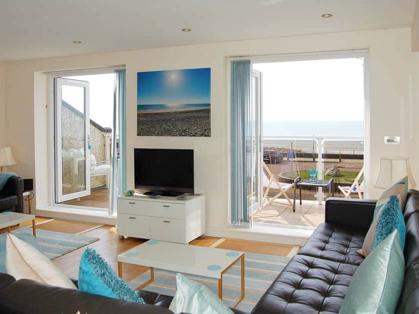 Living area | Sunset Bay Designer Beach House, Tywyn