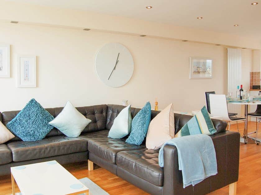 Open plan living space | Sunset Bay Designer Beach House, Tywyn