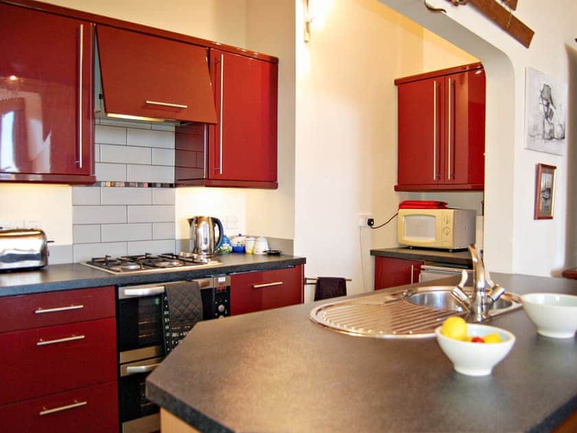 Kitchen area | Sand Dune Sea View Apartment, Barmouth
