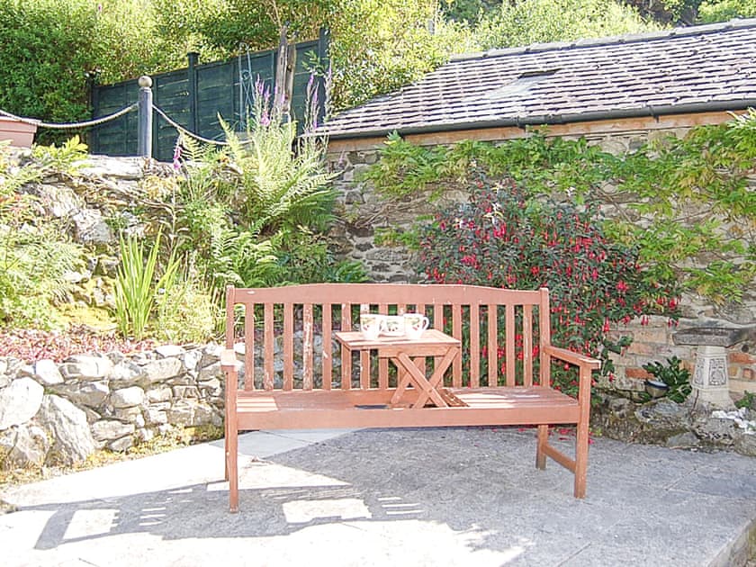 Patio | Tre-Allt Cottage, Dolgellau