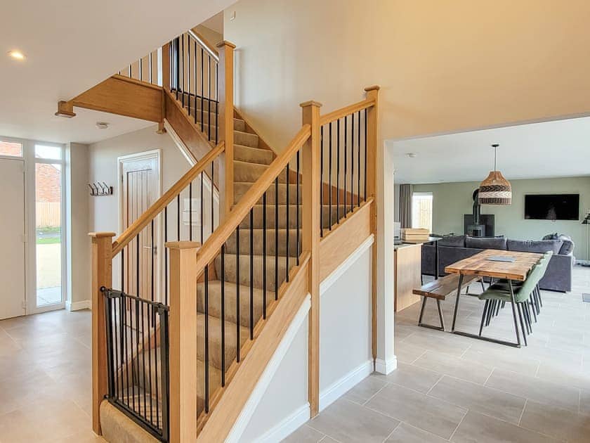 Entrance hall and stairs, open plan living | Lindum Barn - Ashlin Farm Barns, Dunholme, near Lincoln