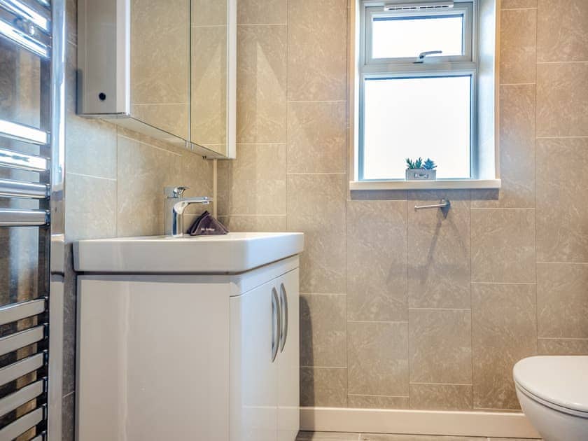 Shower room | Pwyll Cottage - Bryn Awel Caravan Park, Pentraeth