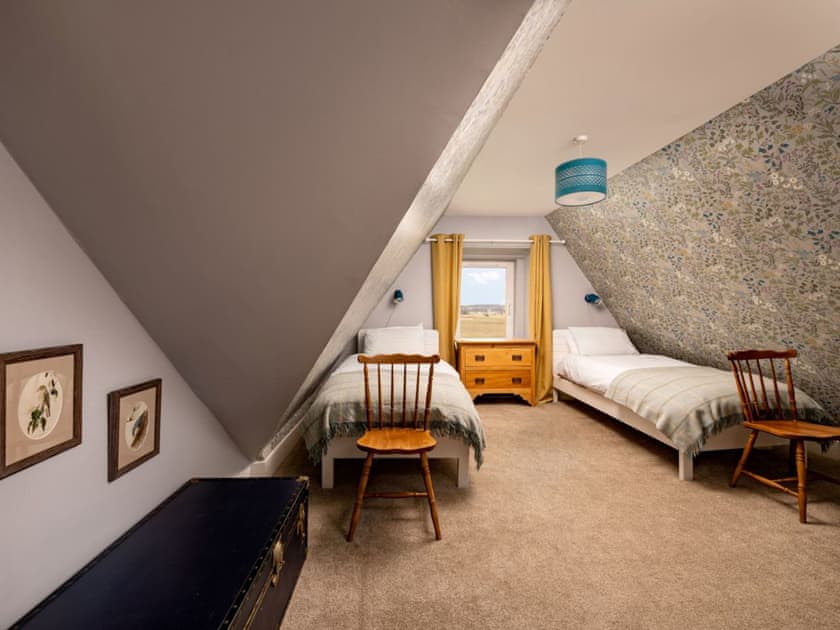 Twin bedroom | Old Duffus Farmhouse, Duffus, near Elgin