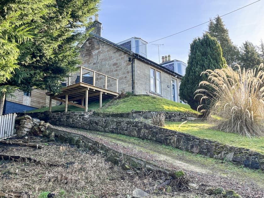 Sitting-out-area | Riverside Cottage, Larkhall