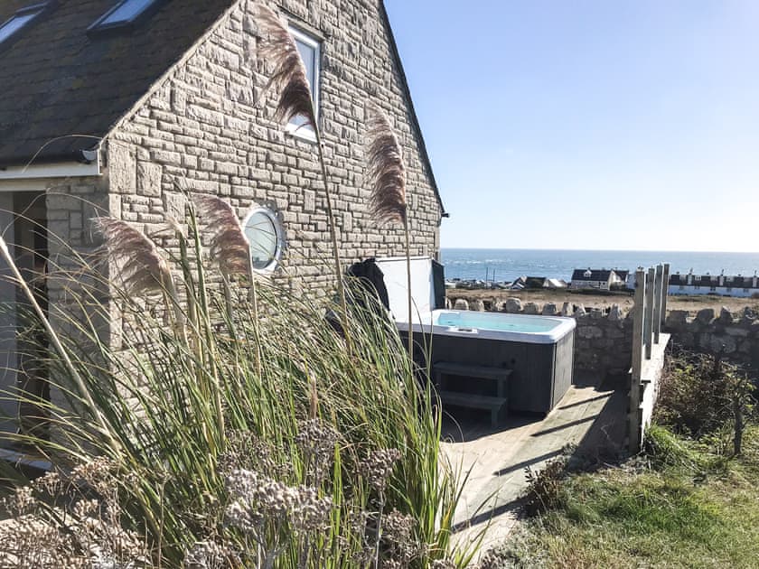 Fantastic sea views from the garden | The Old Boathouse, Portland, near Weymouth