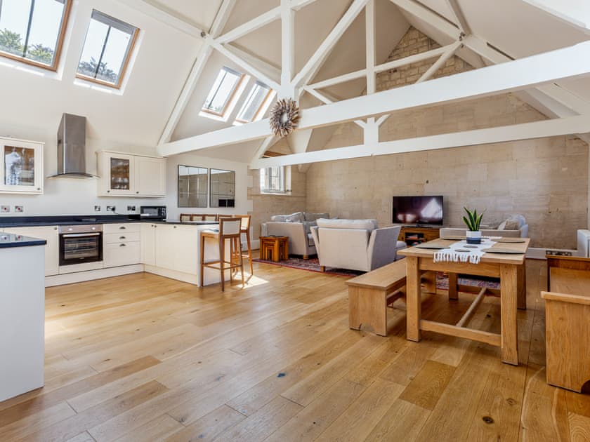Open plan living space | The Old Library, Painswick