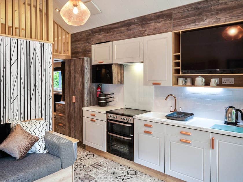 Kitchen area | Forest Escape - Stratheck Holiday Cottages, Near Dunoon