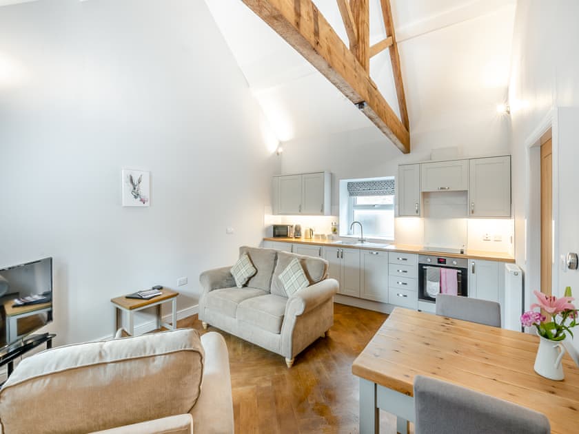 Open plan living space | The Milking Parlour - Wolds Way Holiday Cottages, Low Hunsley