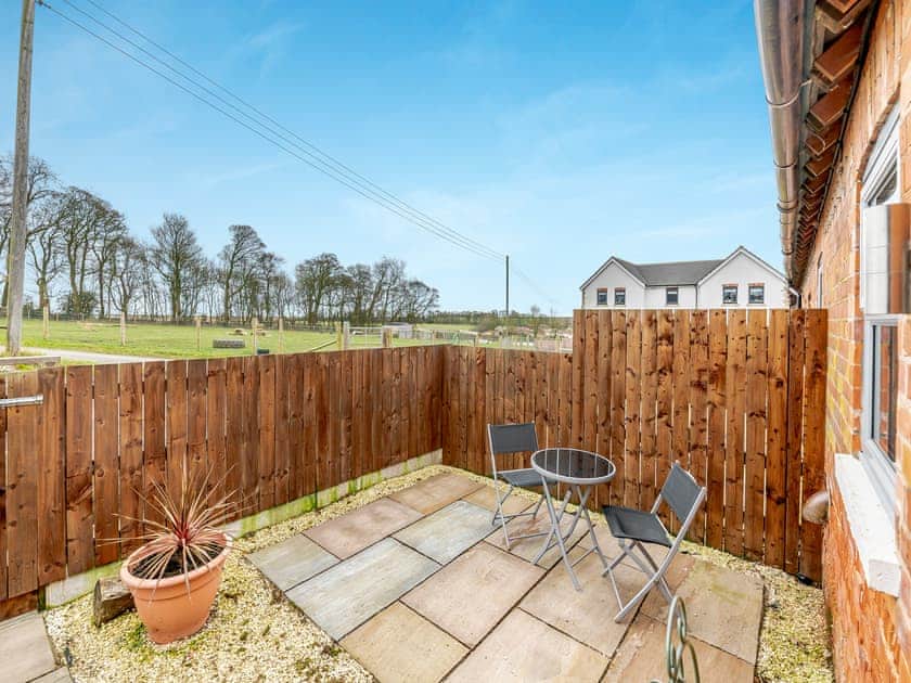 Patio | The Milking Parlour - Wolds Way Holiday Cottages, Low Hunsley