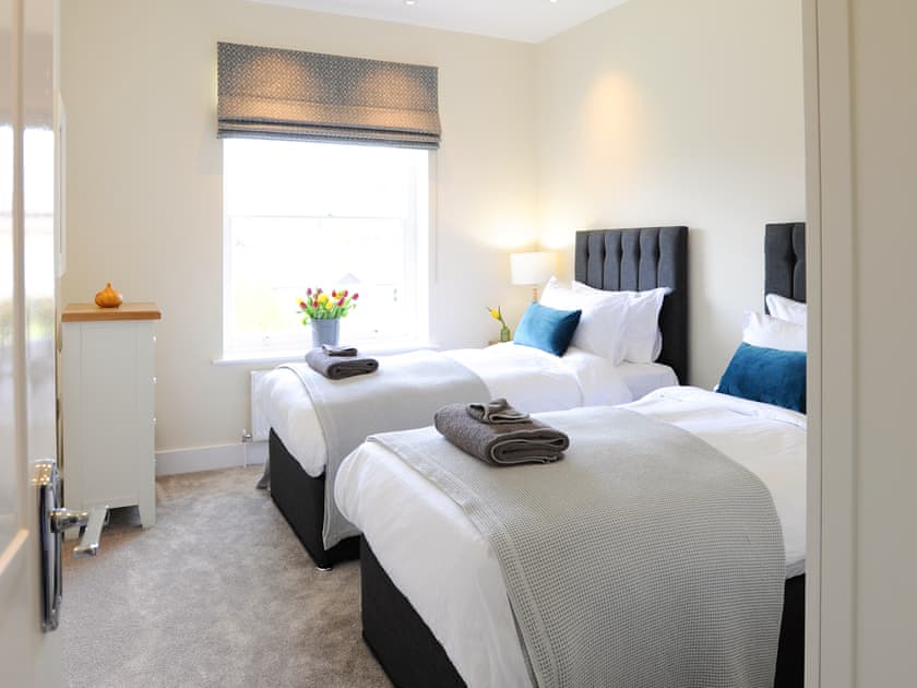 Twin bedroom | The Farmhouse - Brook Farmhouse Cottages, Brook, near Brighstone