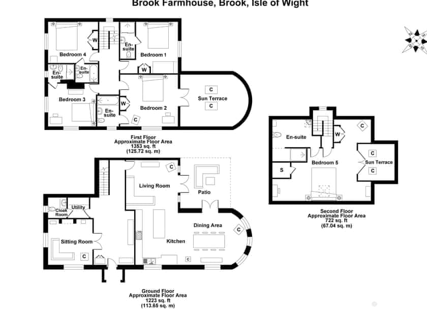 Floor plan | The Farmhouse - Brook Farmhouse Cottages, Brook, near Brighstone