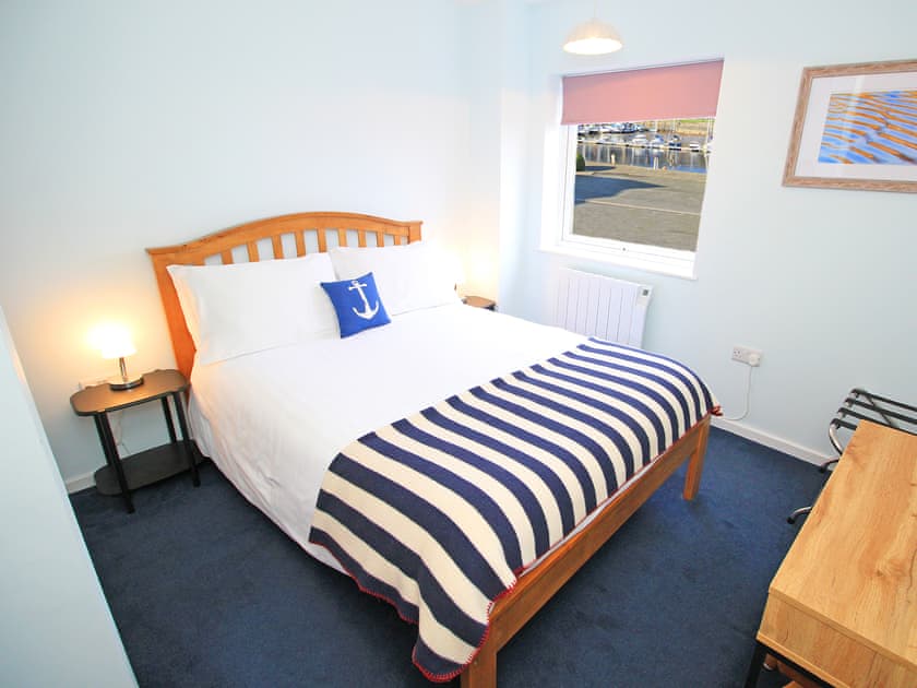 Double bedroom | The Moorings Apartment, Porthmadog