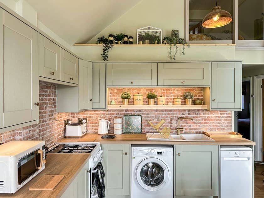 Kitchen area | TallTrees - Lawpit Lodges, Uplowman, near Tiverton