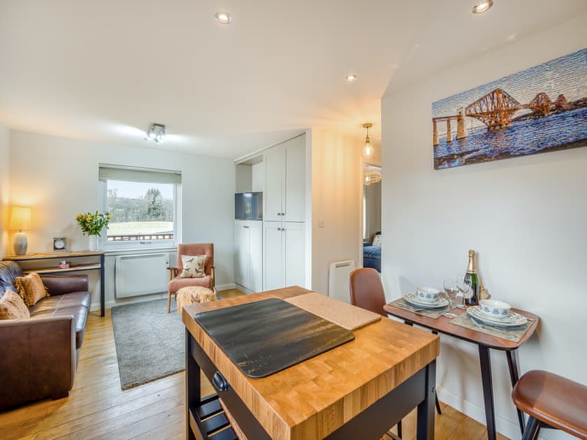 Open plan living space | Boreland Farm Cabin - Boreland Farm Cottages, Kirkmichael, near Blairgowrie